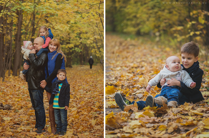 Семейная фотосессия осенью на природе